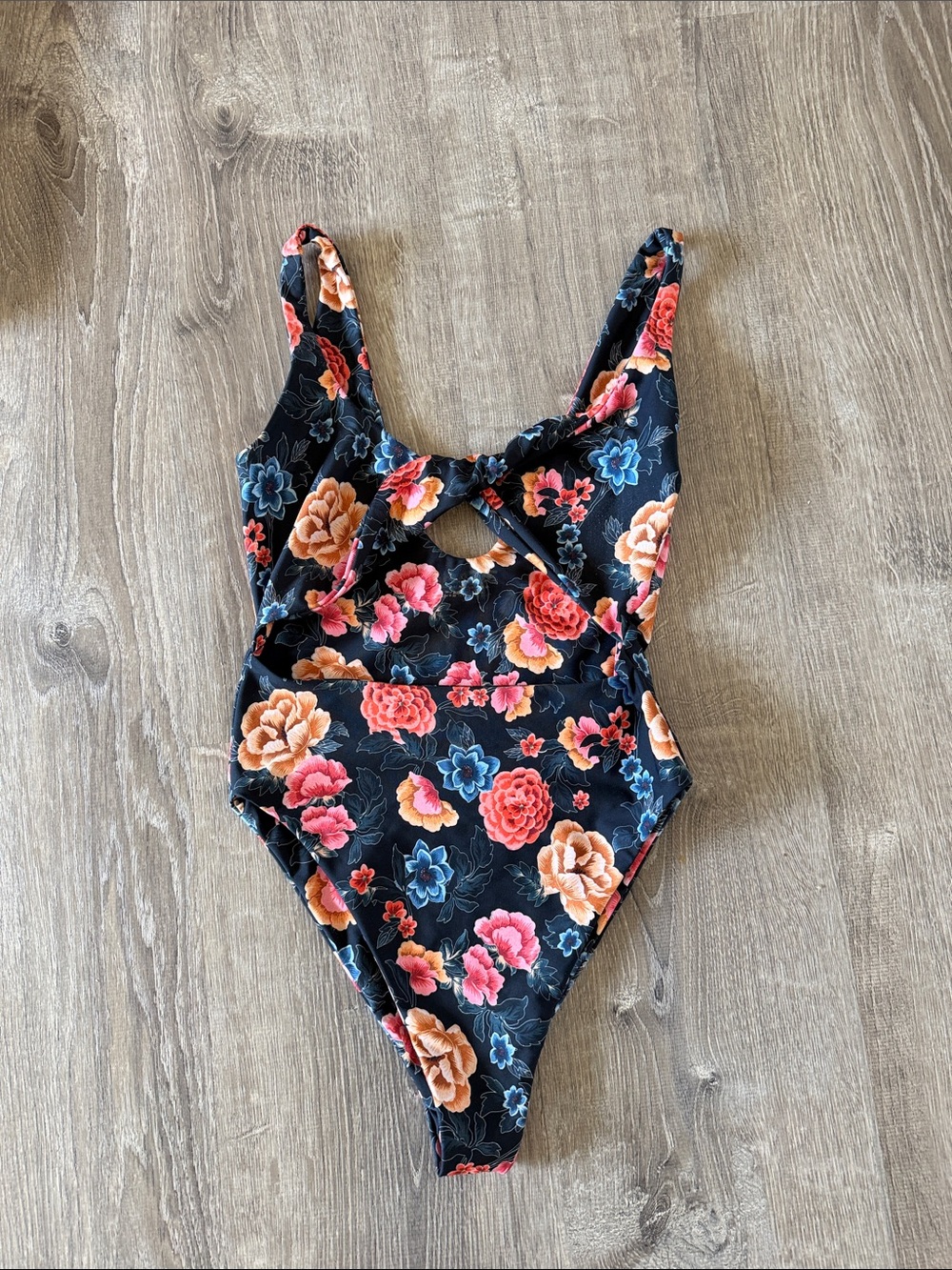 SKATIE Floral One-Piece Swimsuit with Cutout
